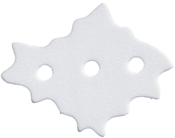 Lego Foam Part for Set 3148 - Scala Bush with 3 Holes, Small / White