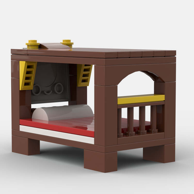 Lego King's Bed with a hidden passage