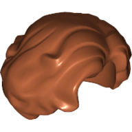 Lego Hair Short Wavy with Side Part / Dark Orange