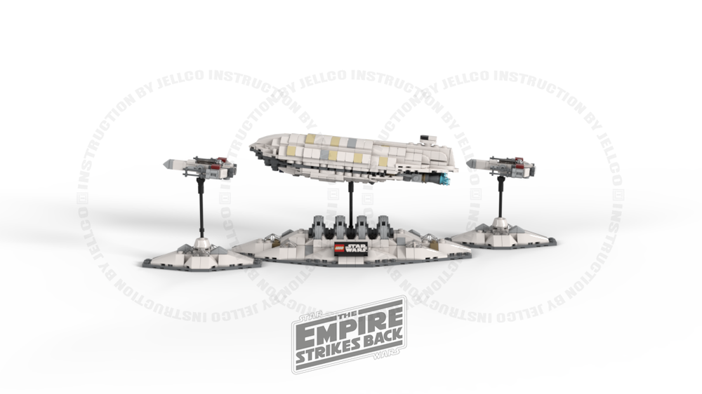 Lego Micro GR-75 Medium Transport & Ultramicro XW starfighters