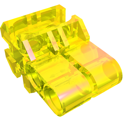 Lego Technic Modular Connector / Trans-Yellow