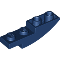 Lego Brick Curved Inverted 4 x 1 / Dark Blue