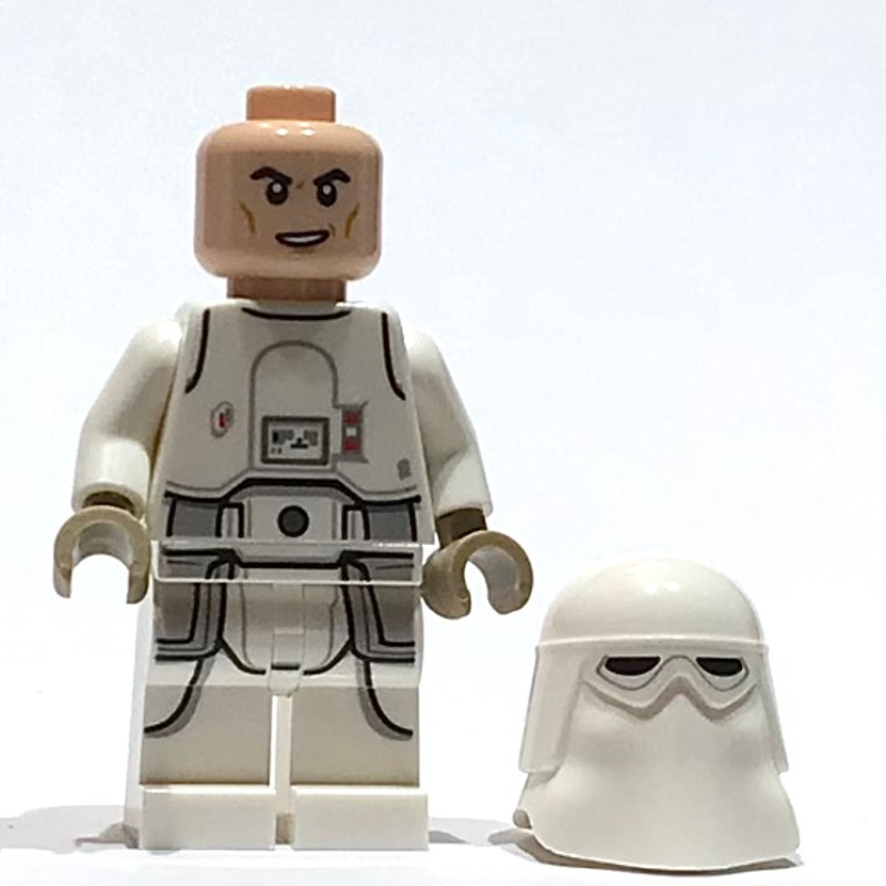 Lego Snowtrooper, White Hips, Light Nougat Head, Grin