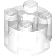 Lego Brick Round 2 x 2 with Axle Hole / Trans-Clear