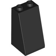 Lego Brick Sloped 75° 2 x 2 x 3 [Solid Studs] / Black