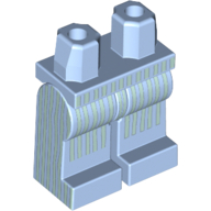 Lego Hips and Bright Light Blue Legs with Vertical Light Aqua Stripes Print / Bright Light Blue