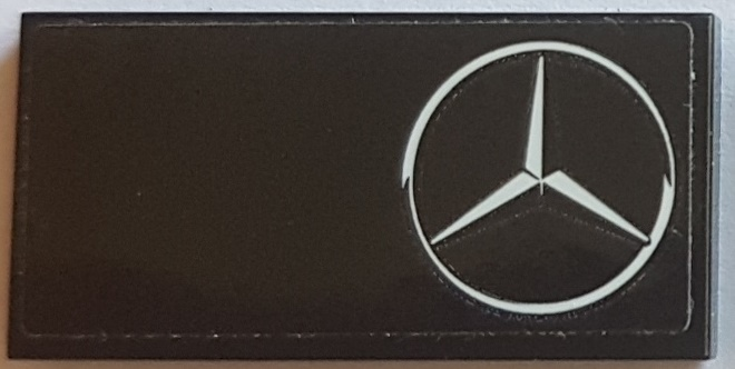 Lego Tile 2 x 4 with Mercedes-Benz Logo Pattern (Sticker) - Set 75883