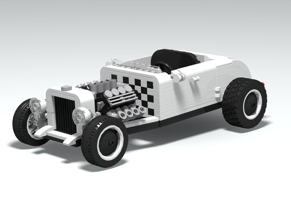 Lego White Ford model A roadster