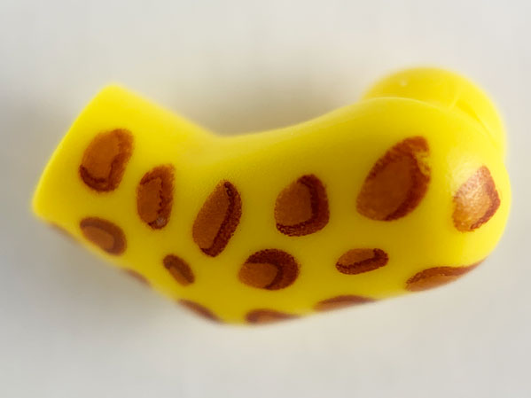 Lego Arm, Left with Dark Orange Leopard Spots Pattern