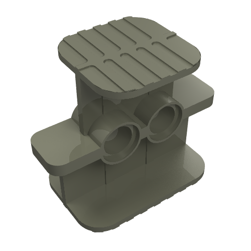 Lego Rubber Band / Belt Holder 2 x 4 x 2 1/3 / Dark Gray