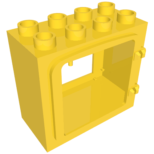 Lego Duplo Door / Window Frame with Raised Door Outline, Completely Open Back