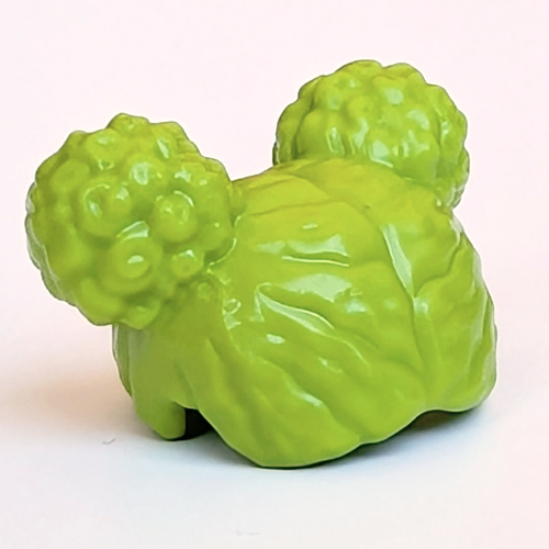 Lego Hair Two Round Buns [Plain] / Lime