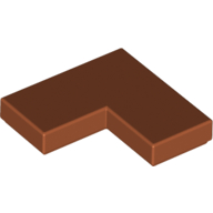 Lego Tile 2 x 2 Corner / Dark Orange