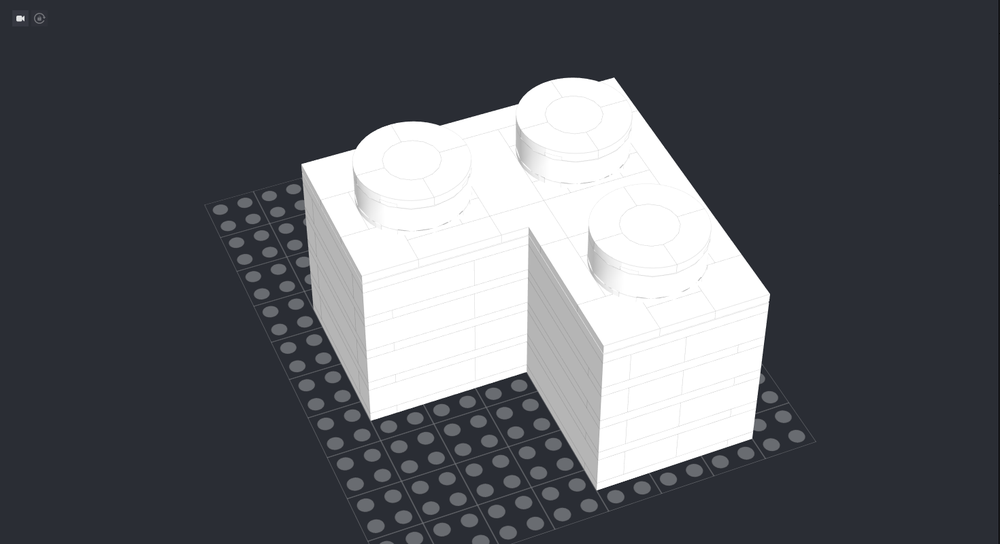 Lego Up-scaled 2x2 Corner brick (x6 size)