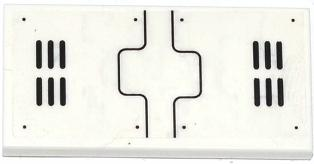 Lego Tile 2 x 4 with Black Lines, Vents and 8 Rivets Pattern (Sticker) - Set 70709