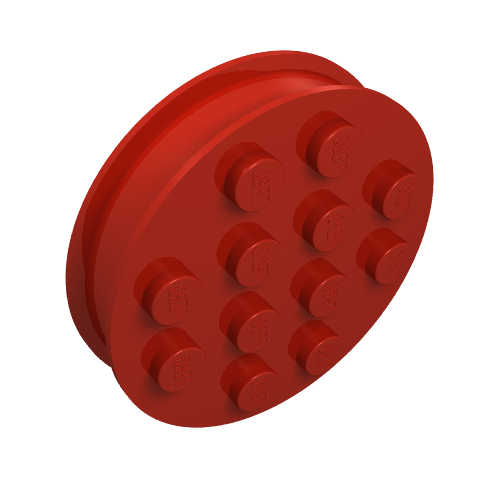 Lego Wheel Old with 12 Studs / Red
