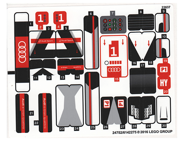 Lego Sticker Sheet for Set 75872-1