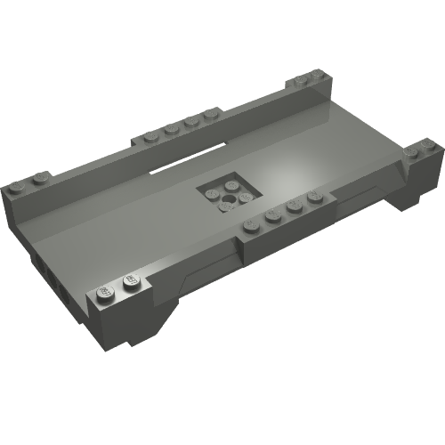 Lego Track System, Straight Track 16 x 8 x 2 / Dark Bluish Gray
