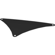 Lego Sail, Triangular, 17 x 20 [Plain] / Black