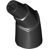 Lego Animal Body Part, Horn Stacked 45 deg. with Axle Connectors / Black