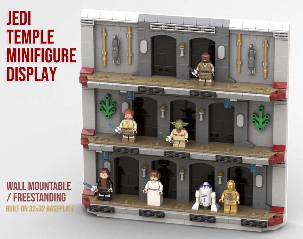 Lego J​e​d​i Temple Minifigure Display - Wall Mountable - Senate Style
