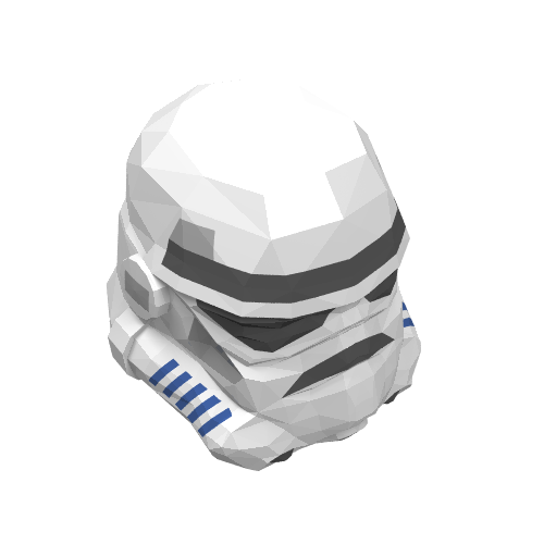 Lego Helmet Stormtrooper, Dark Blue Vents Print / White