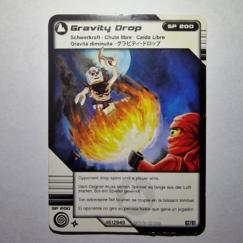 Lego Trading Card, Ninjago Deck #1: 67 - Gravity Drop - International Version / [No Color/Any Color]