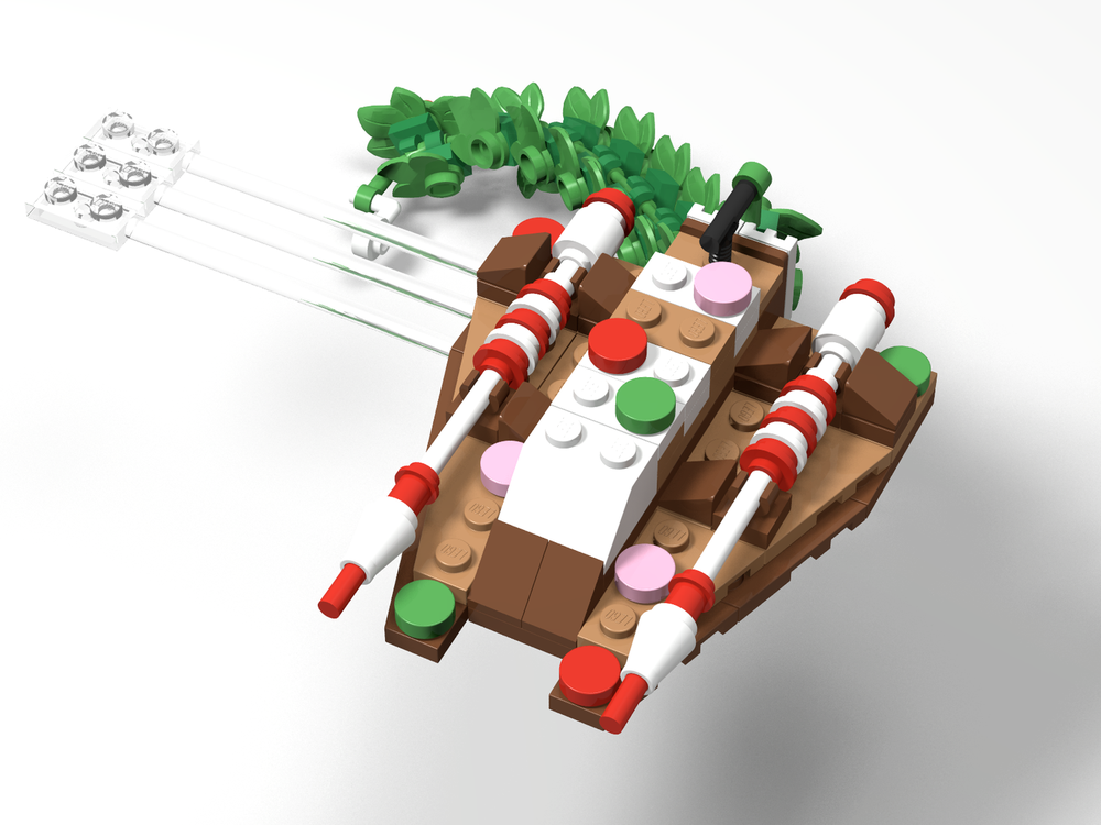 Lego Gingerbread AT-AT Snowspeeder Addon