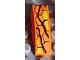 Lego Slope, Curved 3 x 1 with Snakeskin Pattern F (Sticker) - Set 8158 / Orange