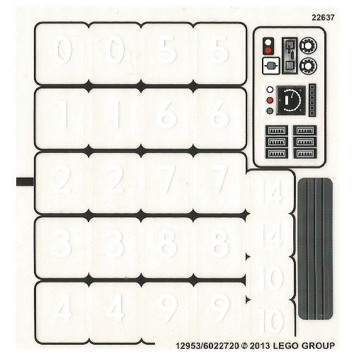Lego Sticker Sheet for Set 10233-1