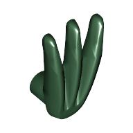 Lego Weapon Bladed Claw Spread / Dark Green
