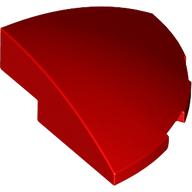 Lego Brick Round Corner, Curved 3 x 3 x 1 Quarter Circle / Red