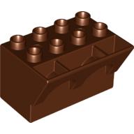 Lego Duplo Brick 4 x 3 x 3 Wry Inverted / Reddish Brown
