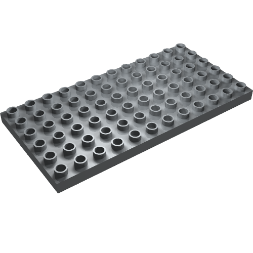 Lego Duplo Plate 6 x 12 / Pearl Light Gray