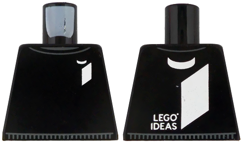 Lego Torso Sweater with Dark Bluish Gray Trim and White LEGO Ideas Logo Pattern / Black