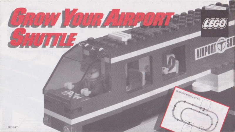Lego 1991 Insert - Shop at Home - Monorail 'Grow Your Airport Shuttle' (821247)