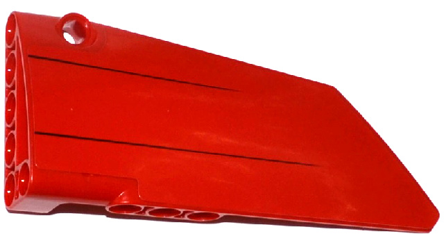 Lego Technic, Panel Fairing #17 Large Smooth, Side A with 2 Black Lines Pattern (Sticker) - Set 8070