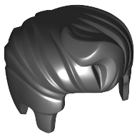 Lego Hair Swept Back with Forelock / Black