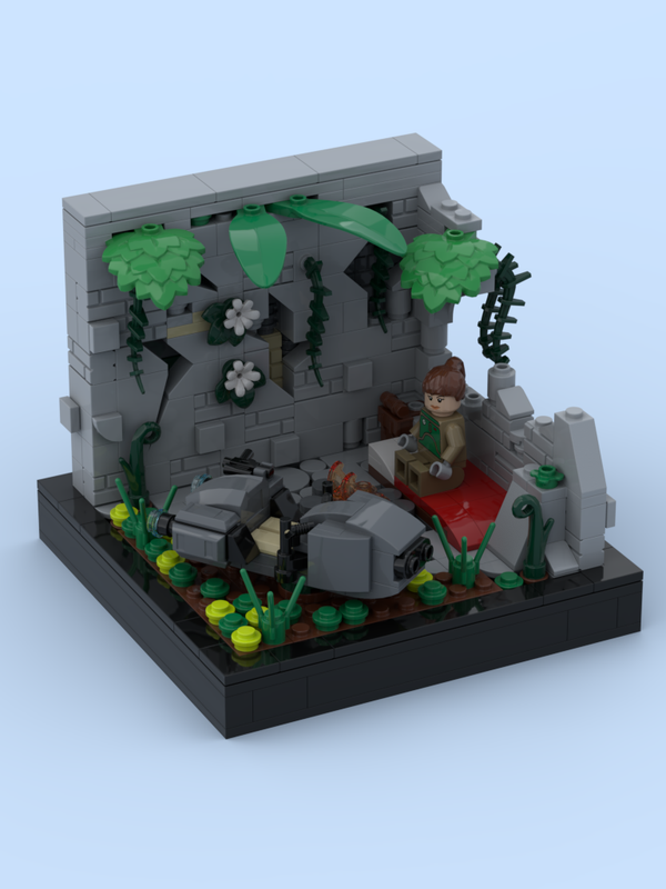 Lego Diorama "Shelter in the ruins"