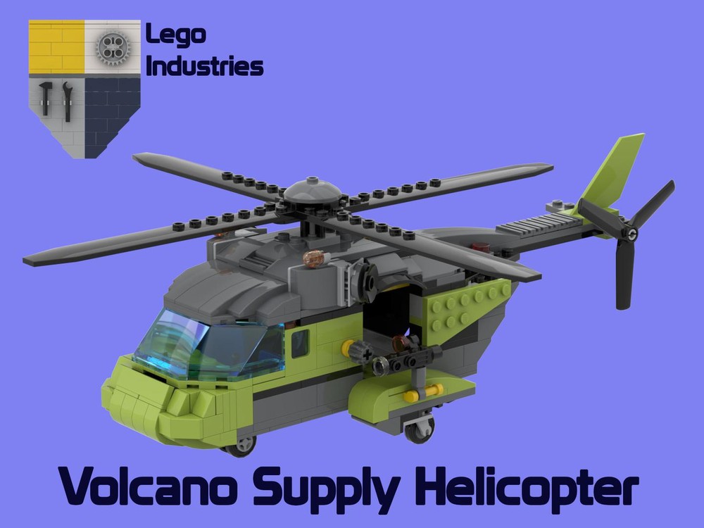 Lego Volcano Supply Helicopter