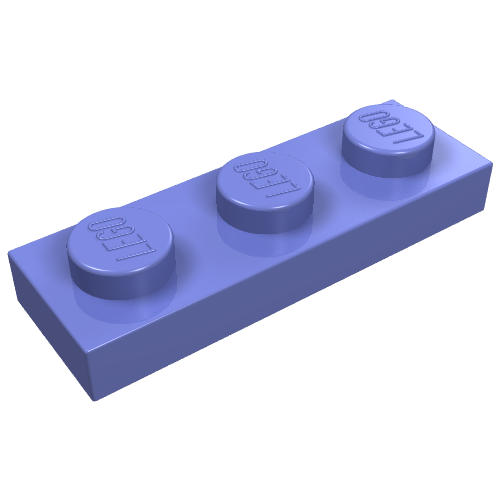 Lego Plate 1 x 3 / Medium Bluish Violet