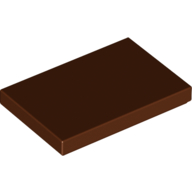 Lego Tile 2 x 3 / Reddish Brown
