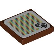 Lego Tile 2 x 2 with Wiggler Head and Barcode Print (Sticker)
