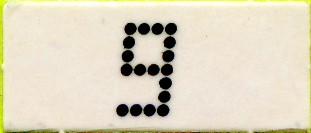 Lego Punch-outs, Scoreboard Number 9 / White
