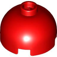 Lego Brick Round 2 x 2 Dome Top, Vented Stud / Red