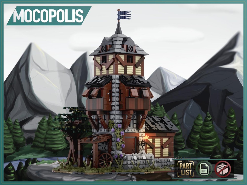 LEGO MOC Medieval Watchtower | PDF instructions (NO PARTS)