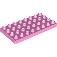 Lego Duplo Plate 4 x 8 / Bright Pink