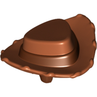 Lego Hair and Hat, Cowboy, Dark Orange Hat Pattern