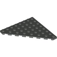 Lego Wedge Plate 8 x 8 Cut Corner / Dark Gray