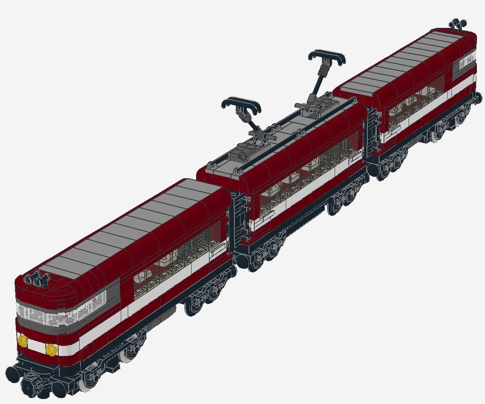 Lego Dark Red Passenger Train